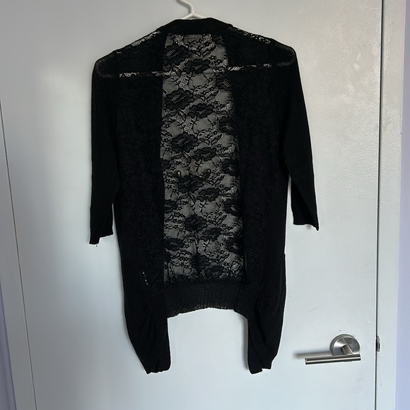 Black lace sweater - Picture 3 of 3